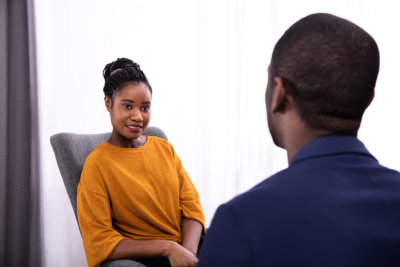 Woman Visiting Psychologist To Treat Depression